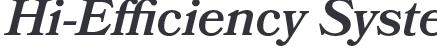 Hi-Efficiency Systems