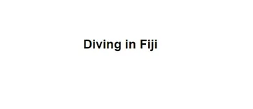 Diving in Fiji