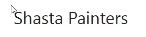 Shasta Painters