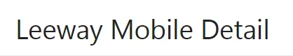 Leeway Mobile Detail