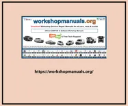 Workshop Manuals