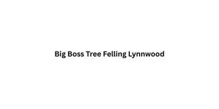 Big Boss Tree Felling Lynnwood