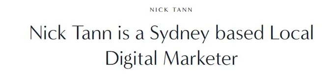 Nick Tann Marketing