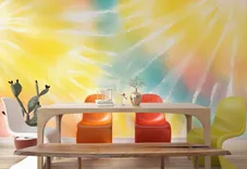 Wall Curry - Colorful Tie Dye home wallpaper for Drawing Rooma