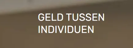 GELD TUSSEN INDIVIDUEN