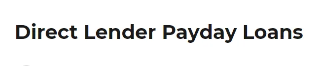 Direct Lender Payday Loans Inc