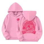 Pink Palm Puff Hoodie
