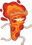 Pizza on fire