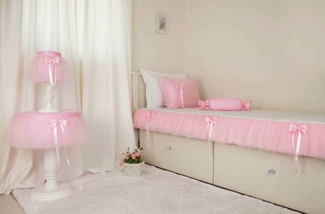 סט בלרינה טול משי לחדר ילדה. ניתן לתפור בשלל צבעים.