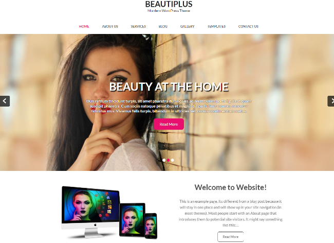 Beauty WordPress theme